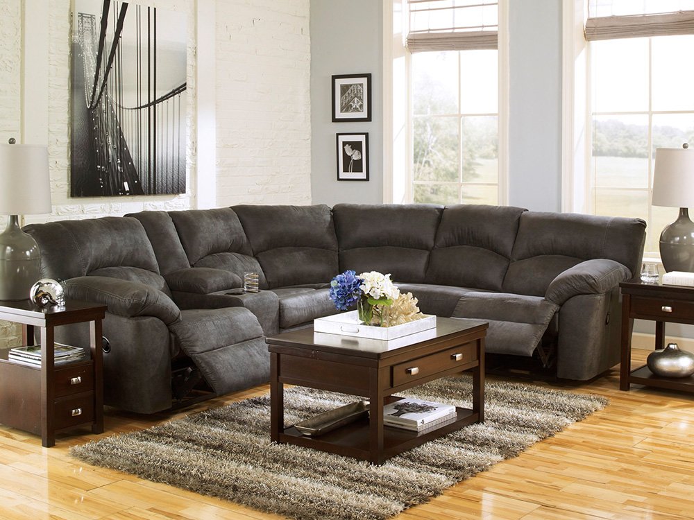 Tambo Pewter LAF Reclining Sectional – FurnitureGallery